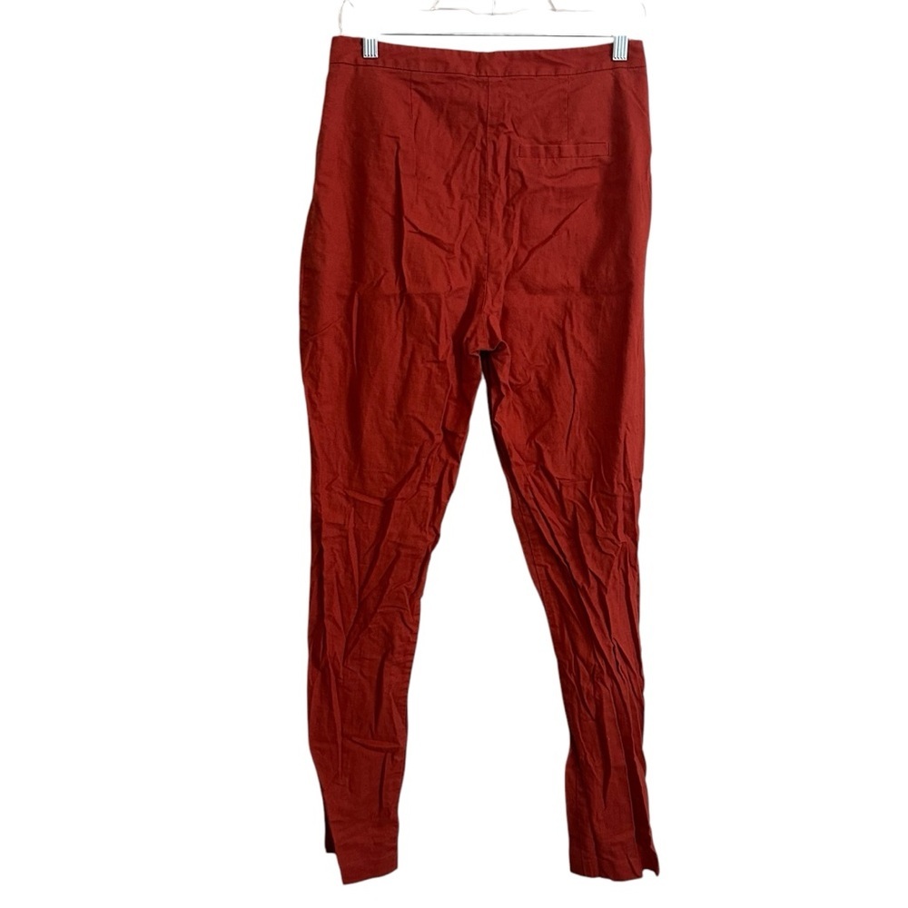 ASOS Burnt Orange Linen Skinny Leg Pants Size 6 - Picture 6 of 6